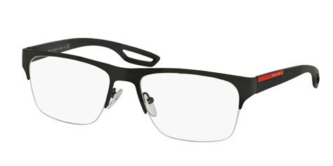 semirimless glasses men prada|prada linea rossa eyes.